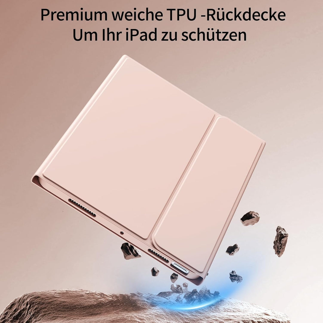 Hülle mit Tastatur für iPad A16 11. Generation 2025, iPad 10. Generation 2022 10,9 Zoll, Abnehmbarer