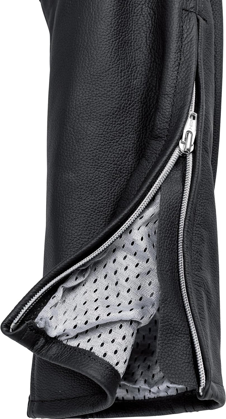 FLM Kombihose Lederkombi Motorradhose mit Protektoren Sports Damen Lederkombihose 2.0 schwarz 22 (44