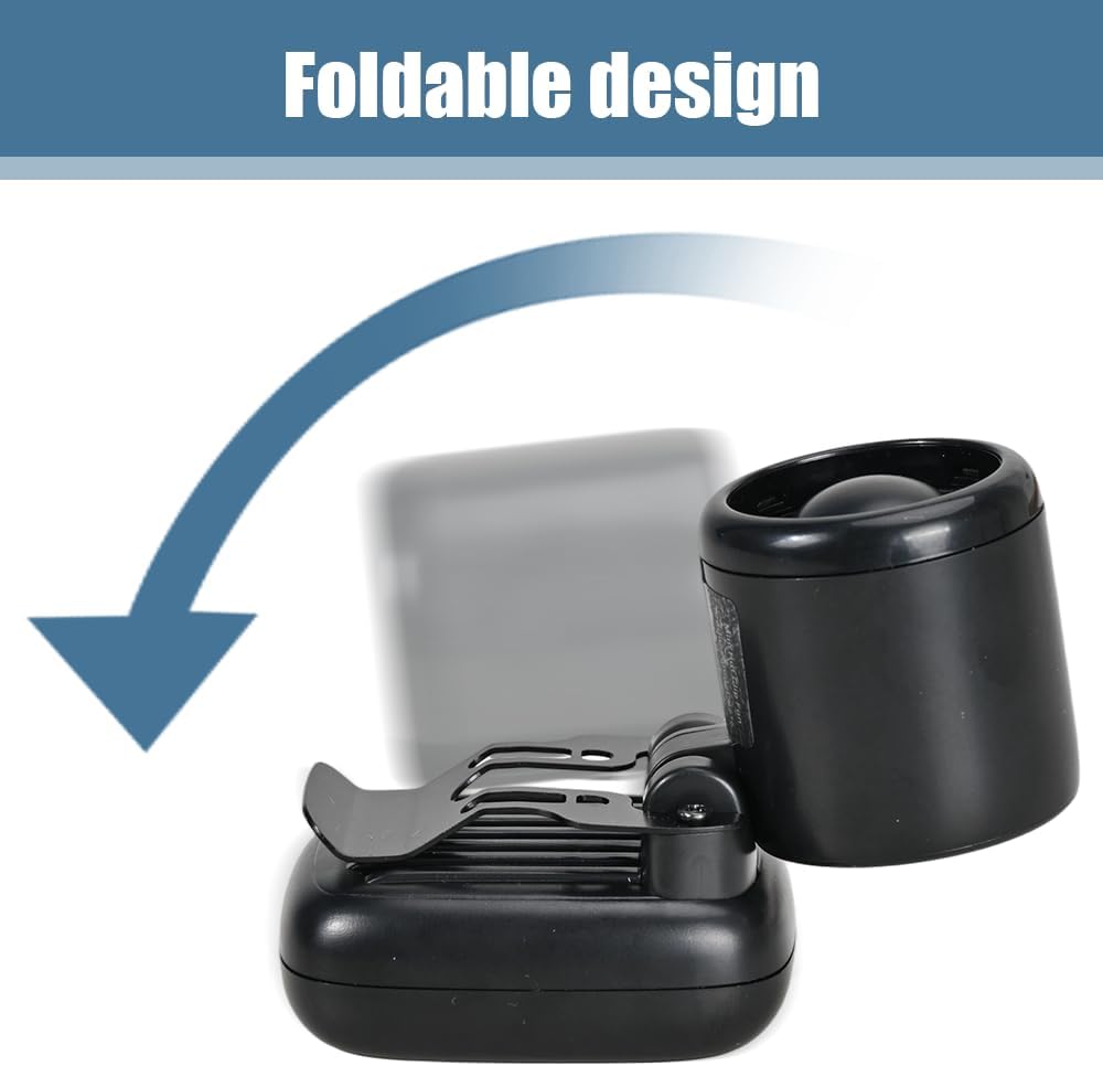 DONGKER Mini Clip-Ventilator für Baseball Cap, Freihändig Tischventilator | 1200mAh USB wiederauflad