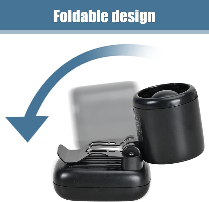 DONGKER Mini Clip-Ventilator für Baseball Cap, Freihändig Tischventilator | 1200mAh USB wiederauflad