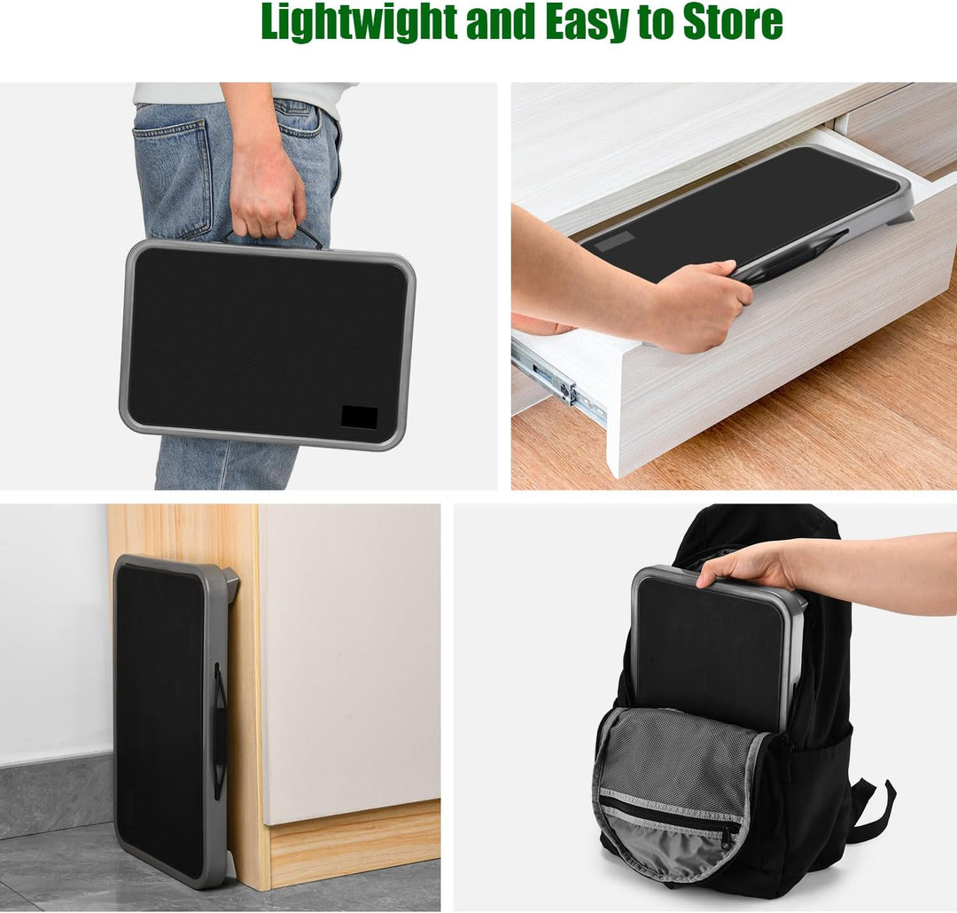 HBTower Tritthocker Klappbar, Verstellbarer Tritthocker mit Rutschfester Plattform, Trittleiter für