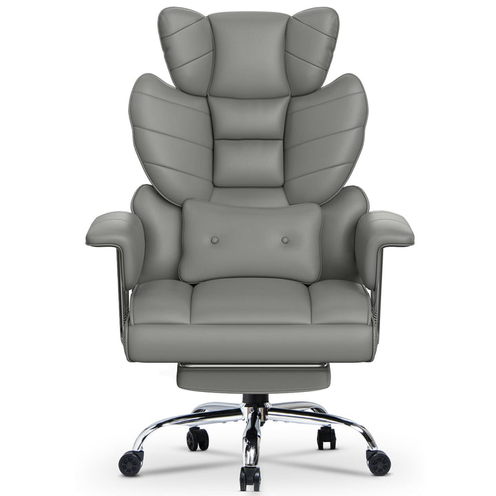 rattantree Bürostuhl mit Fussstütze, Ergonomischer Schreibtischstuhl mit Zusätzlichem Lordosenstützk