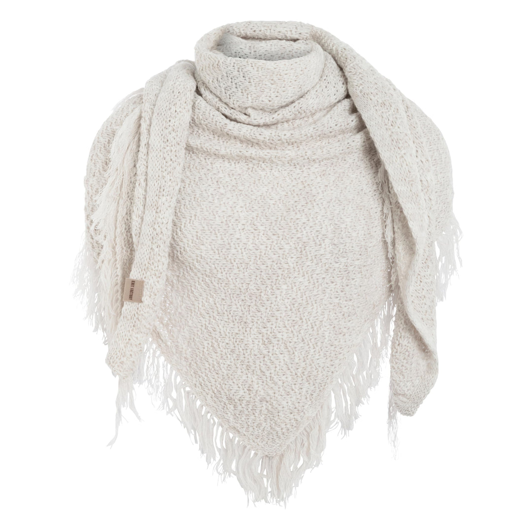 KNIT FACTORY - Dreiecksschal Amber - Damen Strickschal mit Wolle - Umschlagtuch für den Herbst und W