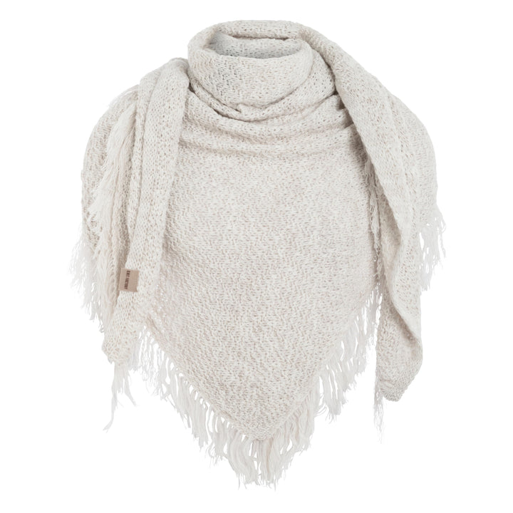 KNIT FACTORY - Dreiecksschal Amber - Damen Strickschal mit Wolle - Umschlagtuch für den Herbst und W
