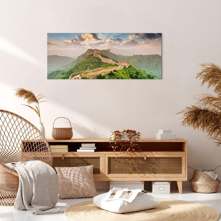 Panorama Bilder auf Leinwand 100x40cm Leinwandbild Wand Berg asiatisch china Gross Wanddeko Bild Sch