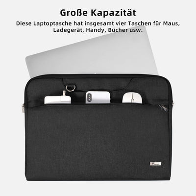 Voova Laptoptasche Tasche 15 15,6 16 Zoll Notebook Schultertasche Umhängetasche Tragetasche Notebook