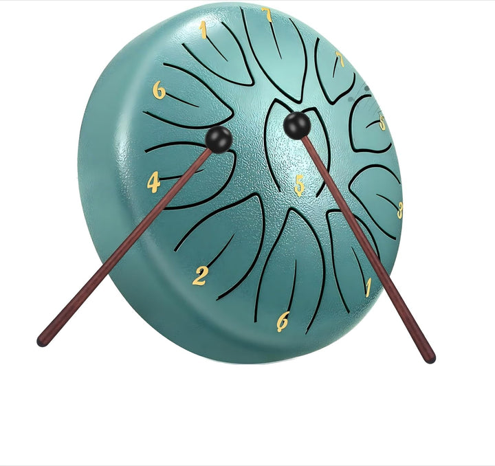 Zungentrommel C Dur, 6 Zoll 15 cm 11 Noten Regentrommel, Stahlzungentrommel für Klangheilung, Medita