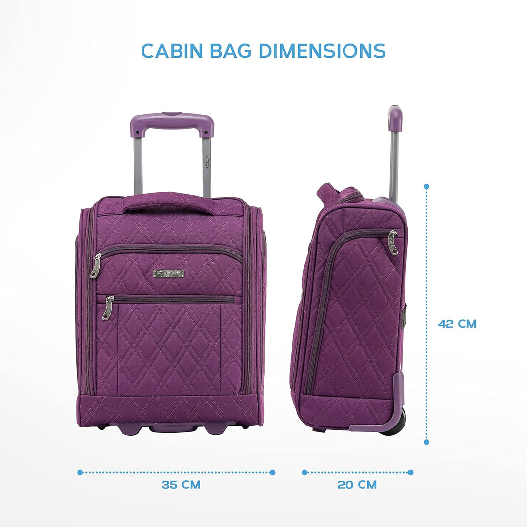 Flight Knight easyJet Underseat Carry On Non Priority Approved Handgepack Koffer - 2 Rader - Ultra L