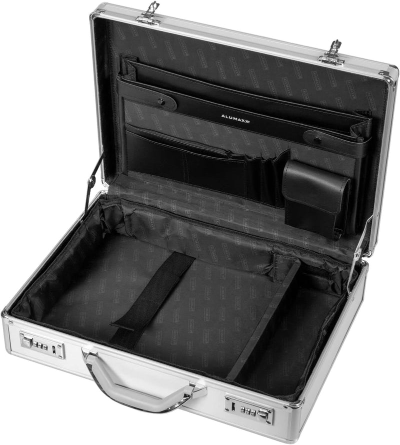 Alumaxx Laptop-Attachékoffer Kronos Aktentasche, Silber