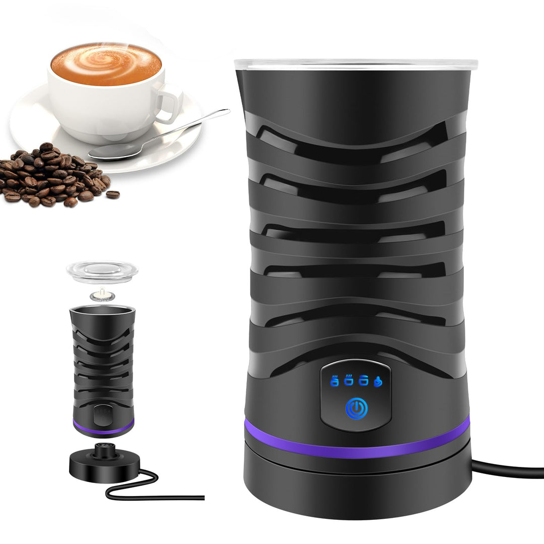 Milchaufschäumer Elektrisch 4-in-1 Milchschäumer für Heisser und Kalter Milchschaum, Warme Milch, Ru