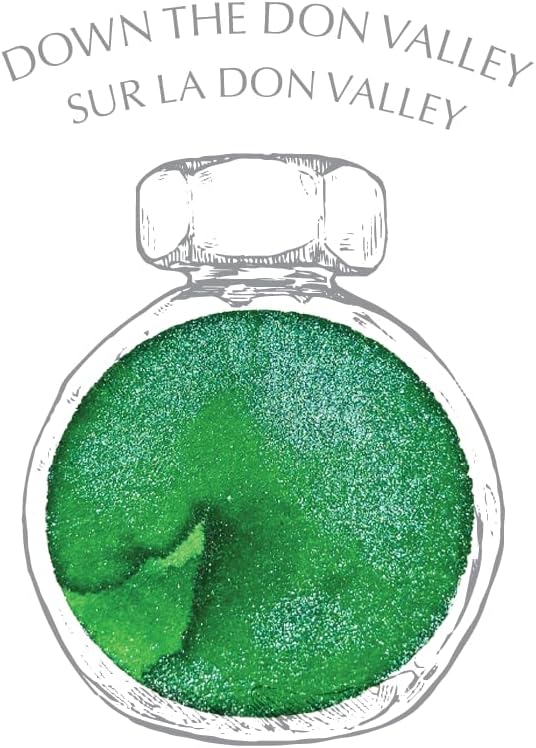 Ferris Wheel Press Ink, Everyday Ink Collection, Down the Don Valley, Leaf Green with Green Shimmer,