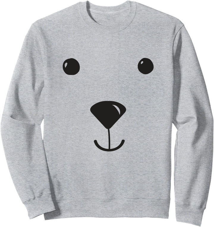 Eisbär-Kostüm für Kinder, Bär, Schlafanzug, Gesichtszoo, Eisbär Sweatshirt