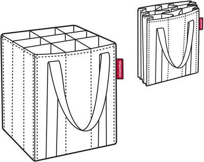 reisenthel bottlebag - 9 Fächer, einfaches Recycling der Flaschen, Tragegurte, Couleur:metallic dots