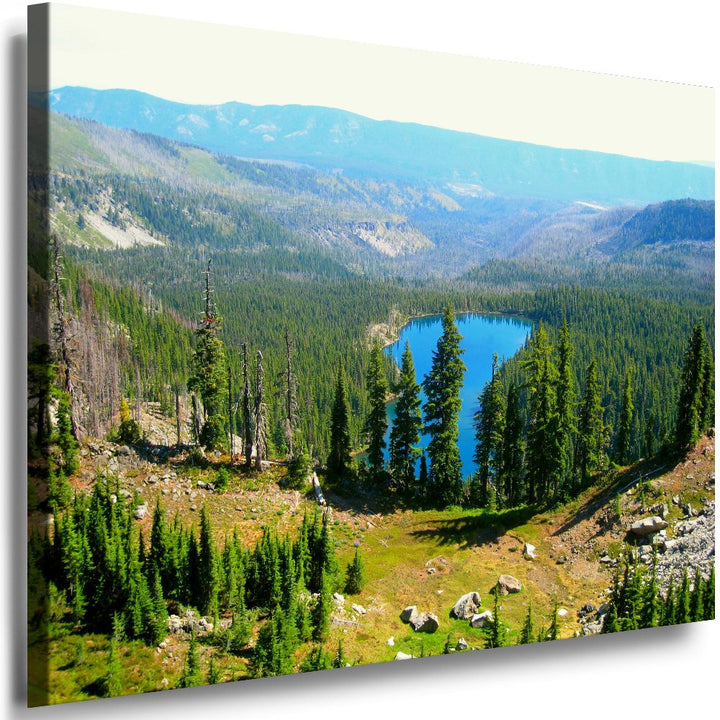 Julia-Art Leinwandbilder Landschaft Bild 100 x 70 x 2 cm - Wandbild 1 teilig - Wand Deko Modern Desi