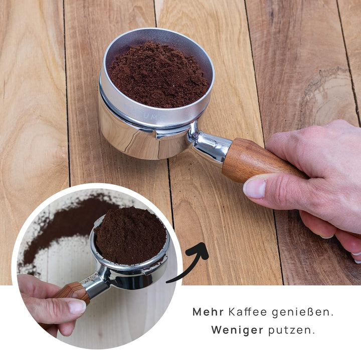 NATUMO – Siebträger Dosierring, Barista Zubehör, magnetischer Siebträger Trichter, Coffe Dosing Funn