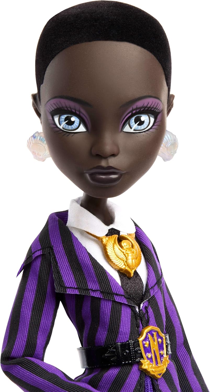 Monster High x Wednesday-Puppe mit Zubehör, Bianca Barclay-Sammelfigur in der Uniform der Nevermore