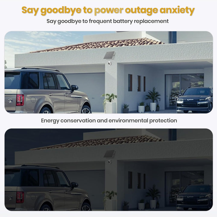 2Pcs Solarpanel für Akku Überwachungskamera Aussen，6W Kamerafür für Ring Kamera mit batteriebetriebe