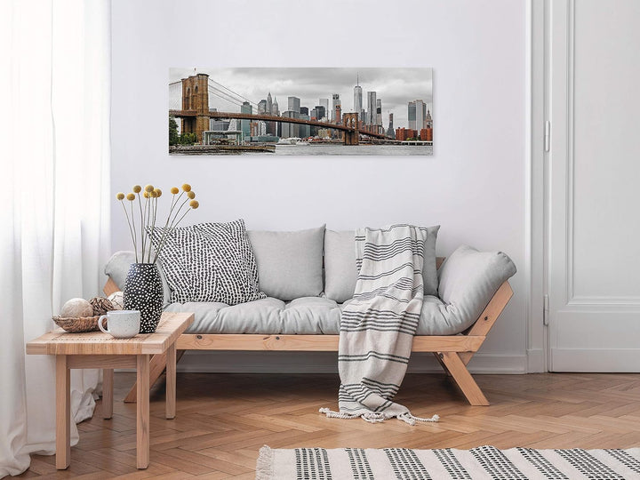 murando - Wandbilder XXL Stadt New York 150x50 cm 1 tlg - Wand Deko Vlies Leinwand Bilder Gross Wand