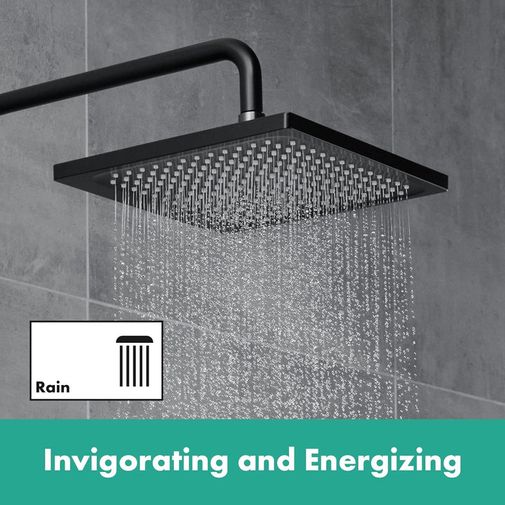hansgrohe Duschkopf Crometta E, Kopfbrause Regendusche mit 1 Strahlart, Mattschwarz Mattschwarz ecki