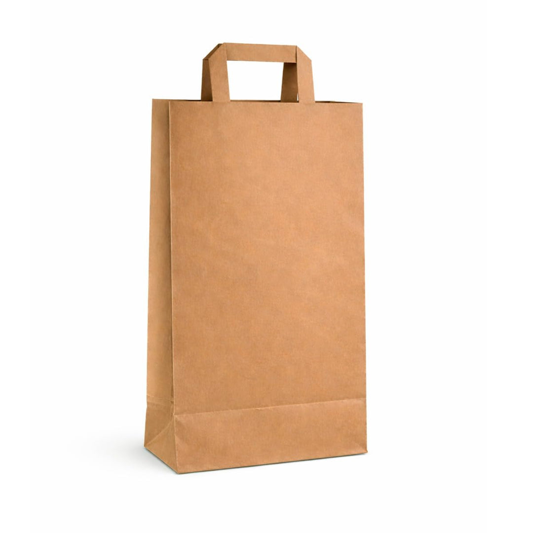 250 Papiertüten Braun mit Henkel 22+10x36cm – Papiertragetaschen und Papiertaschen mit Henkel aus st