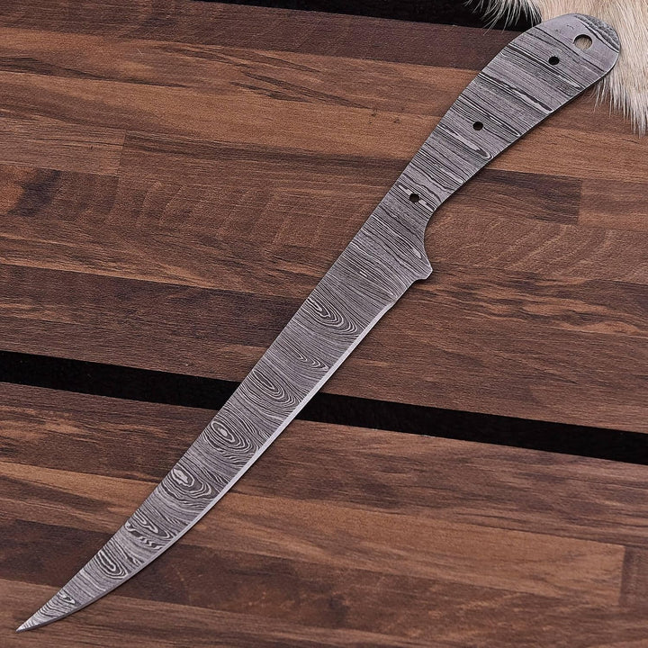 Damast Küchenmesserklinge Handgeschmiedete Damast Rohling Damascus blank blade Klinge 6036EA