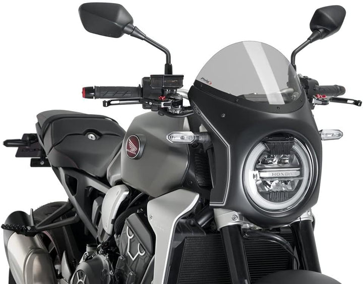 Puig Retro-Verkleidungscheibe 3133H CB650R, Honda CB1000R Neo Sports Café 18'-19' Kohlenstoff, Kohle