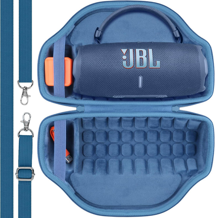 co2CREA Hart Reise Schutz Hülle Etui Tasche für JBL Charge 6 Bluetooth Lautsprecher mit abnehmbarem