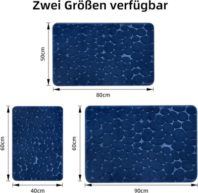 chakme Badematte Memoryschaum Badteppich Memory Foam Duschvorleger Saugfähige Badvorleger Badezimmer