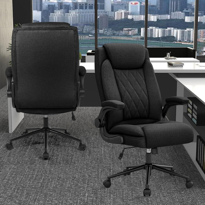 Youhauchair Bürostuhl Ergonomisch, Schreibtischstuhl 200kg, Schwarz | Ergonomisches Design, Hoher Rü