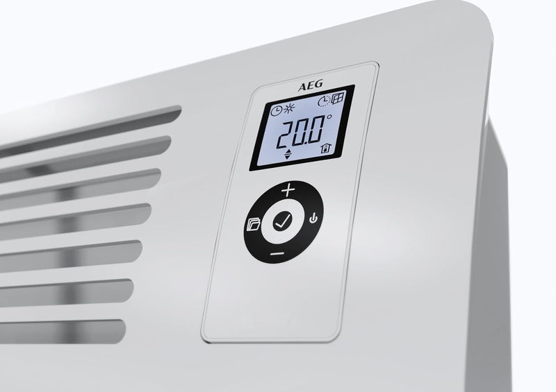 AEG Wandkonvektor WKL 500 Comfort, Elektroheizung energiesparend, 500 W für ca. 6 m², LCD Display, W