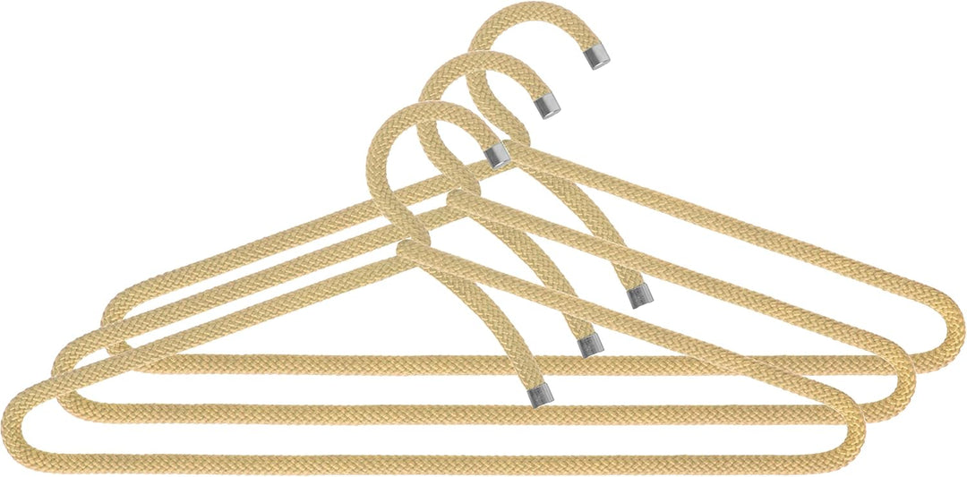 Peppermint Products Rope Hanger | 3er Textil-KLEIDERBÜGEL-Set aus Seil | Rutschfester Designer-Bügel