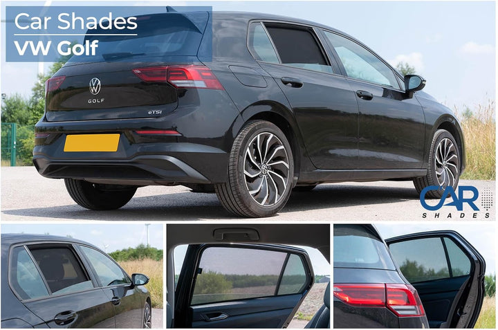 Satz Car Shades (Hintertüren) kompatibel mit Volkswagen Golf VIII 5 türer 2020- (2-teilig)