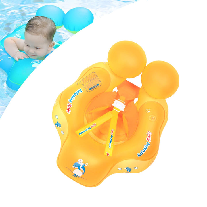 Schwimmring für Neugeborene, 3–12 Monate, Orange, aufblasbarer Baby-Pool-Schwimmring mit Sicherheits