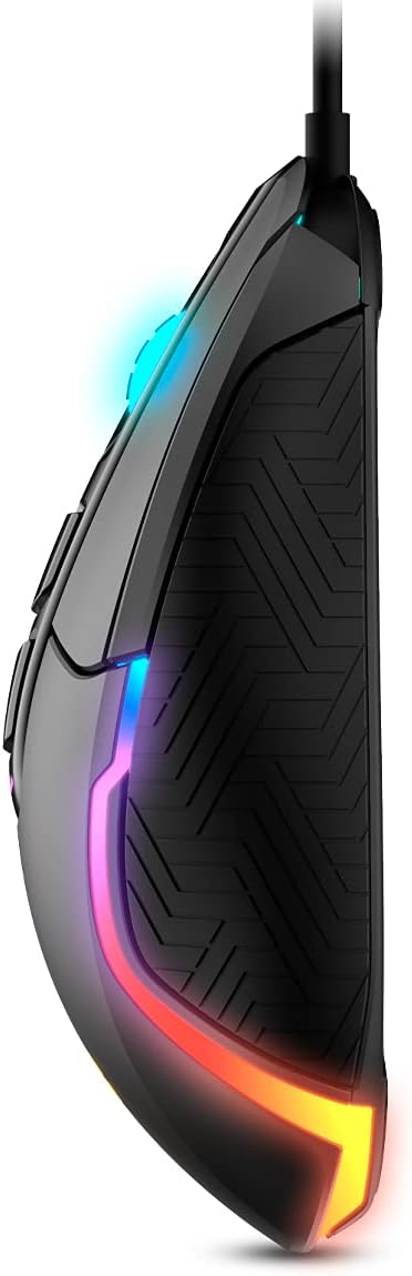 KROM KICK - Gaming-Maus, RGB Rainbow, PixArt 3327 optischer Sensor bis zu 12000 DPI, 6 DPI-Stufen (8