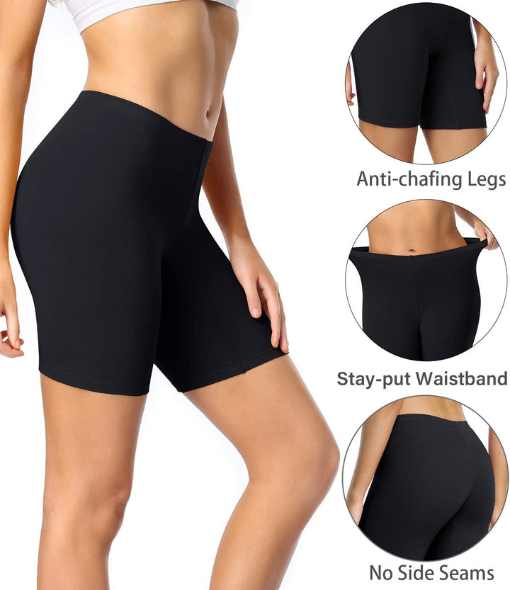 wirarpa Radlerhose Damen Kurz Baumwolle Boxershorts Unter Kleid Rock Unterhosen mit Bein Anti Scheue