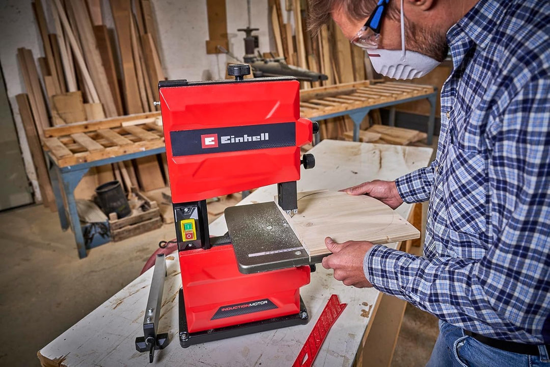 Einhell Bandsäge TC-SB 200/1 (werkzeugloser Sägeblattwechsel, Parallelanschlag, Höhenverstellung, ku