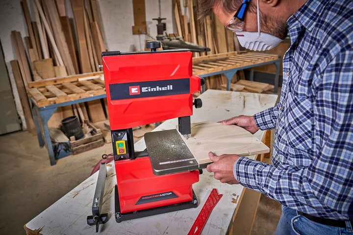 Einhell Bandsäge TC-SB 200/1 (werkzeugloser Sägeblattwechsel, Parallelanschlag, Höhenverstellung, ku