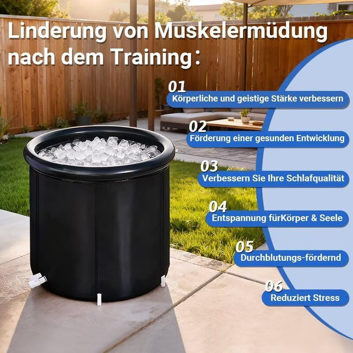 Anise Star Eisbad 75x75cm, faltbare Badewanne für Erwachsene, Ice Bath Cold Plunge Tonne, mit Isolie