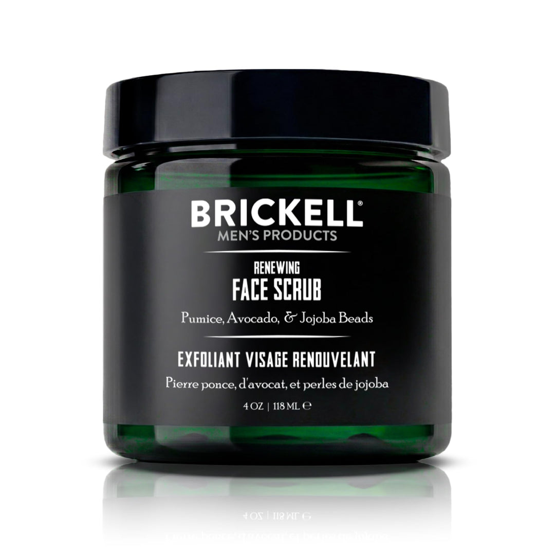 Brickell Men‘s Renewing Face Scrub - Natürliches und organisches Gesichtspeeling für Männer - Porent