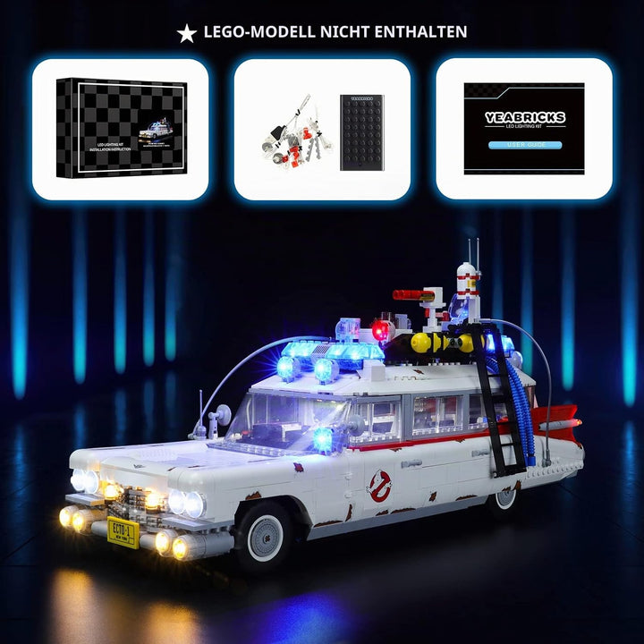 YEABRICKS LED Licht für Lego-10274 Creator Expert Ghostbusters ECTO-1 Bausteine Modell (Lego Set Nic
