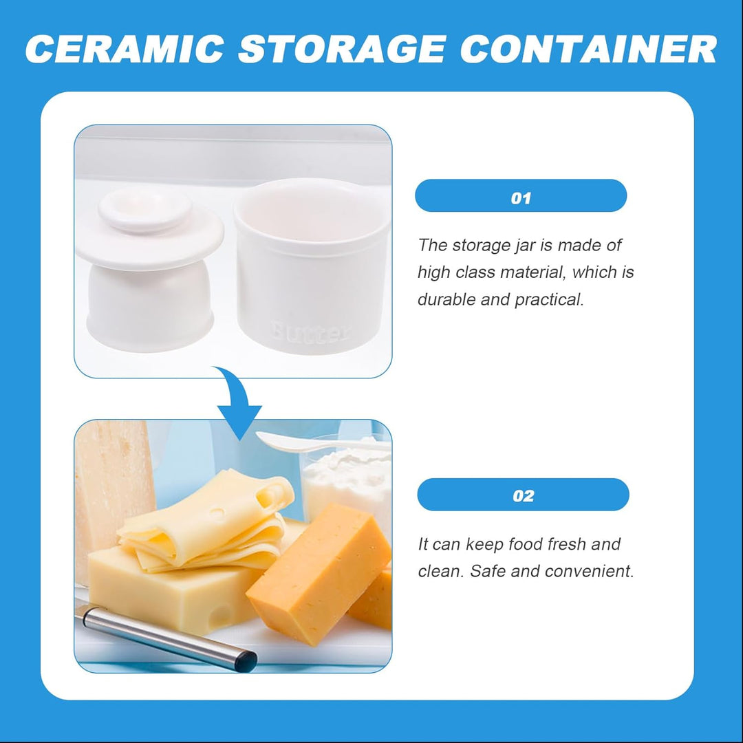BESTonZON Porzellan Butter Keeper Crock Französisch Butter Dish mit Deckel Keramik Butter Container