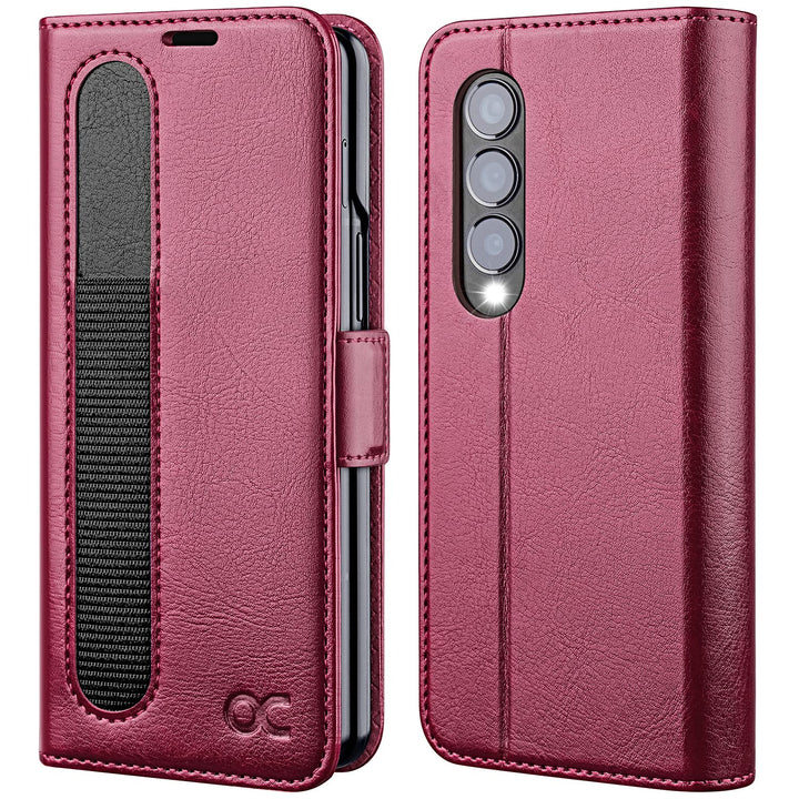 OCASE Hülle Samsung Galaxy Z Fold 4 5G Handyhülle mit [S Pen Halter] [Vorderseite Displayschutz] [Pr