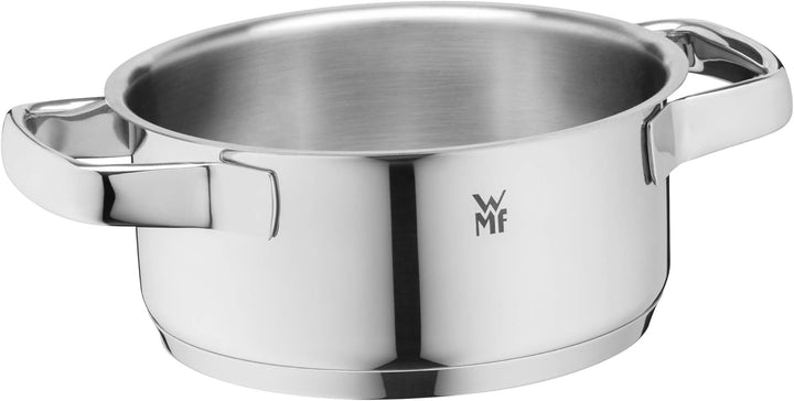 WMF Compact Cuisine Kochtopf klein 16cm, Glasdeckel, Bratentopf Induktion 1,5l, Cromargan Edelstahl