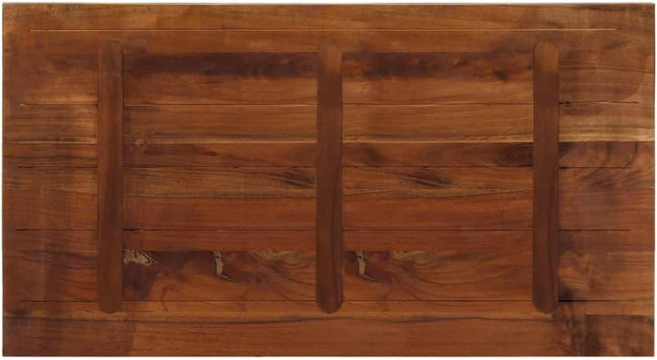vidaXL Rechteckige Massivholz-Ersatz-Esstischplatte – rustikale Teak/Kiefer/Buche/Mango für Wohnzimm