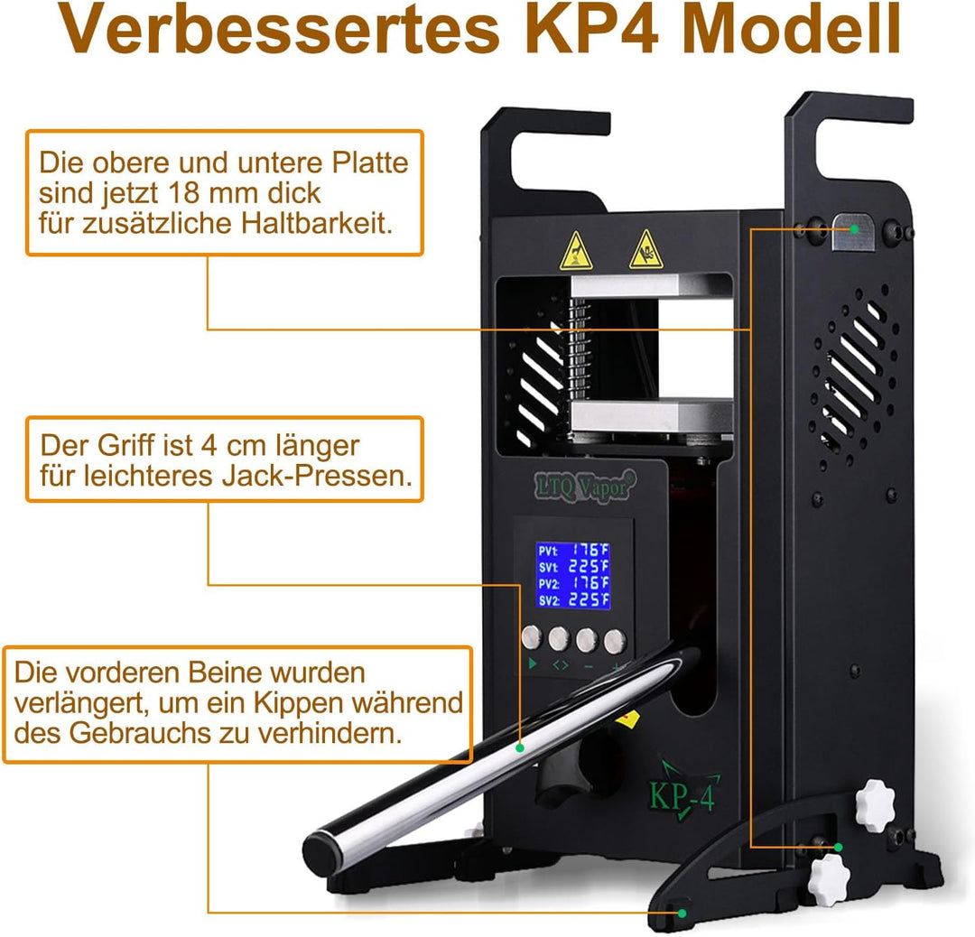 LTQ Vapor Rosin Presse 4 Tonnen Maschine 600 W Kolophonium-Extraktionsmaschine KP-4 für Kolophonium