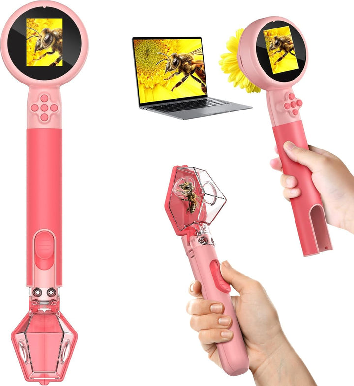 1000X Handheld Digital Mikroskop für Kinder – 4K 5,1 cm Bildschirm, wiederaufladbares Mini Labster t