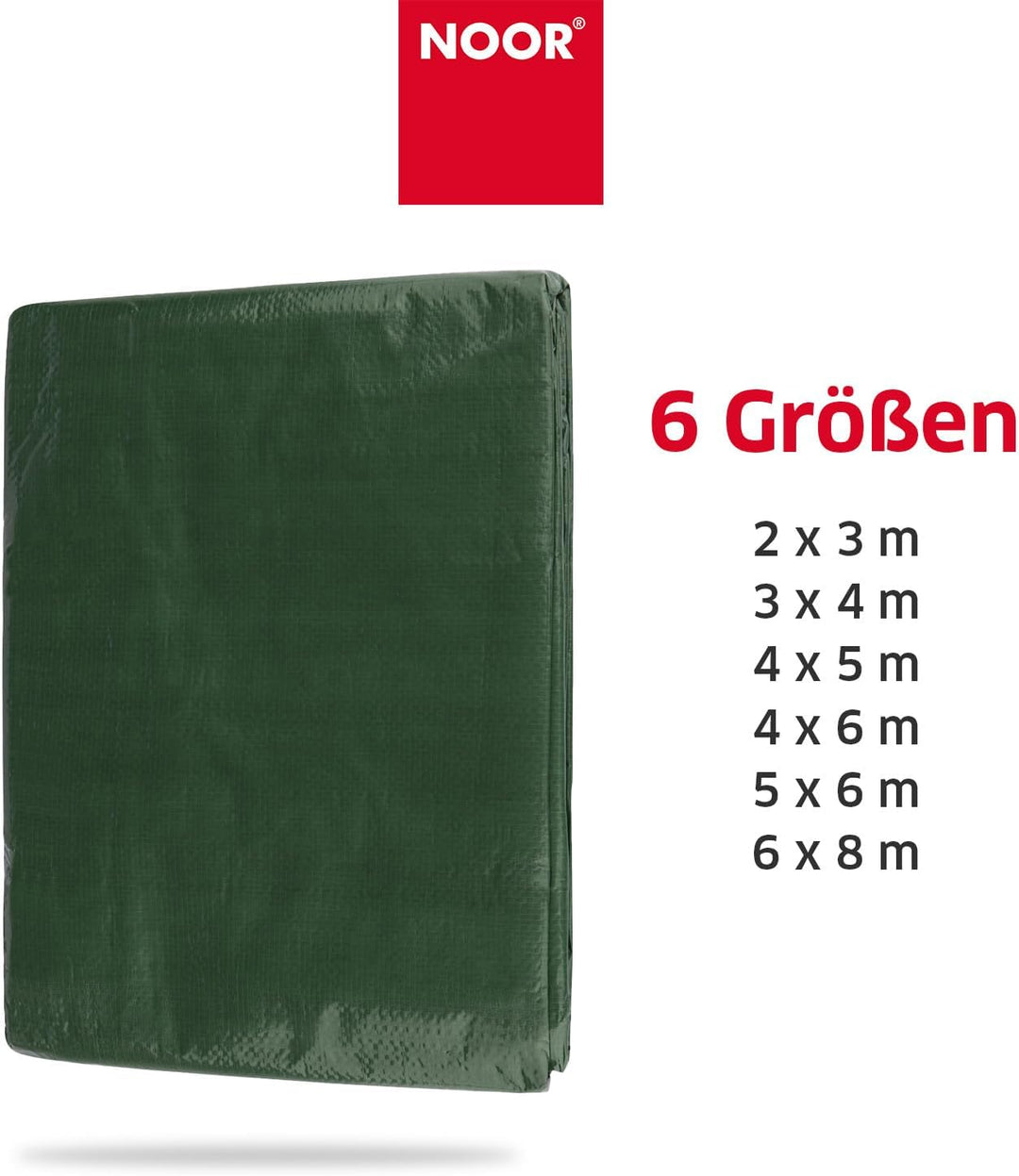NOOR Abdeckplane Easy 90g/m² I 600 x 800 cm I Allzweckplane für Schutz vor Witterung I Ideal geeigne