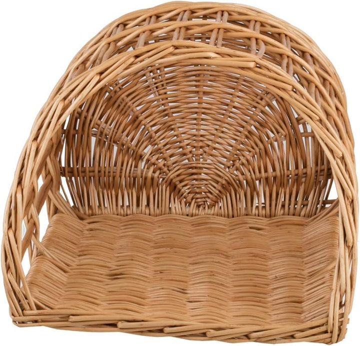 Baguettekorb aus Weide, Backwarenkorb, Stangenbrotkorb, Brotständer, Brotkasten aus natürlichem Weid