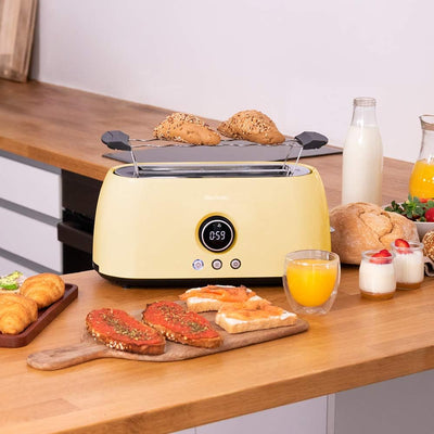 Cecotec Digitaler Toaster ClassicToast 15000 Yellow Extra Double, 1500 W, Kapazität für 4 Scheiben B