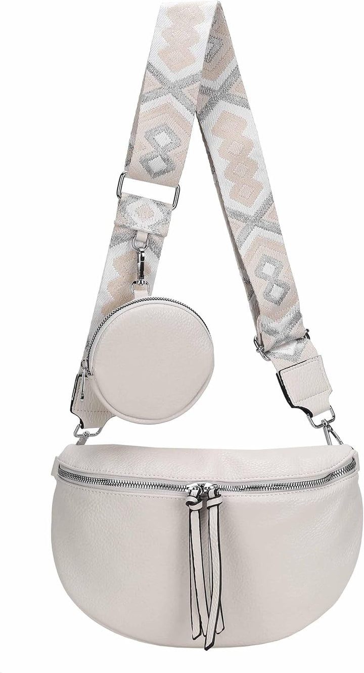 ITALYSHOP24 OBC Damen Tasche Gürteltasche Crossbody Hüfttasche Bauchtasche Umhängetasche Cross-Over